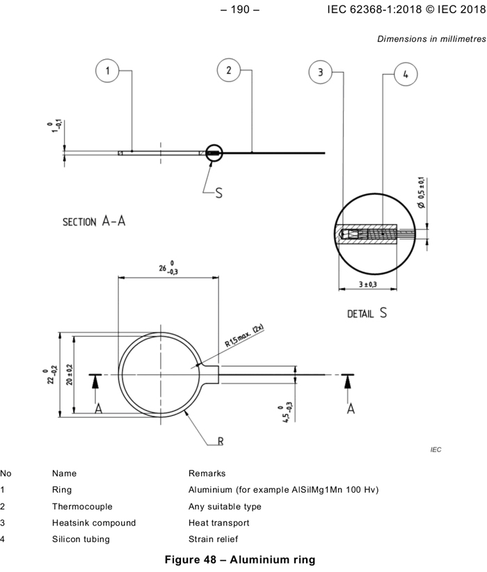 IEC 62368-1 图48 Aluminium Ring 铝