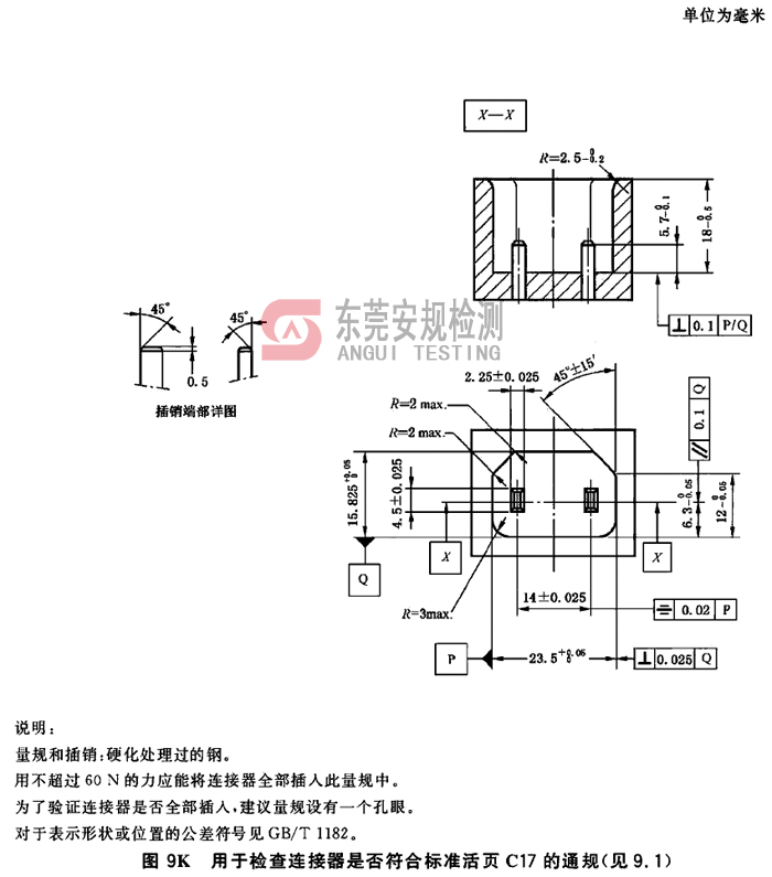 IEC60320耦合器量规图9K连接器C19通规